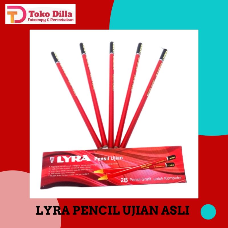 

Pensil Tulis 2B Lyra Slim Triangular Pensil Ujian Komputer Super Hitam