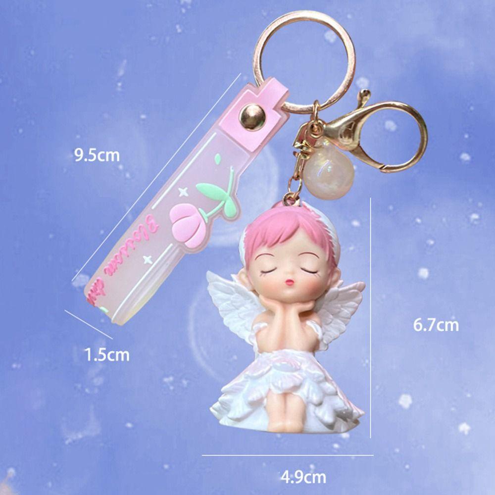 Lanfy Malaikat Gantungan Kunci Kreatif Indah Kunci Cincin Perempuan Gantungan Kunci Mobil Kunci Gesper Kartun Gantungan Kunci Lanyard