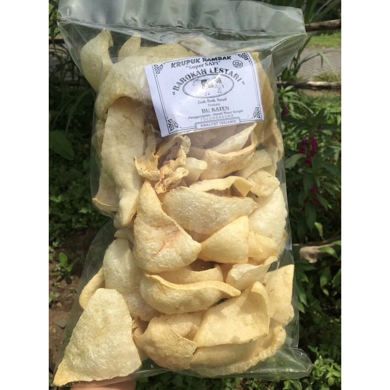 

Krupuk Rambak BAROKAH LESTARI Kulit Sapi Super Matang