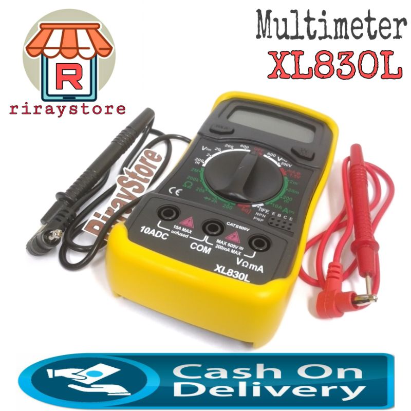 Junejour Mini Digital Multimeter AC/DC Voltage Tester XL830L Avometer HITAM