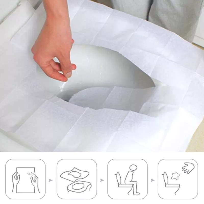 YGRETTE - IFITU PUBO Cover Dudukan Toilet Disposable Seat Cover 1 Pack ISI 10PCS LARUT DIAIR BIO DEGRADABLE DISSOLVEABLE IN WATER LARUT DI AIR