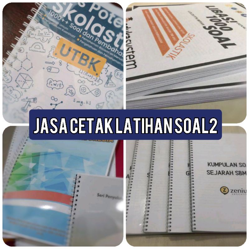 JASA PRINT / CETAK LATIHAN SOAL/KITAB NUMERIK/LIBAS EDUKA /PUEBI TPS GO TPS ZENIUS SAINTEK SOSHUM