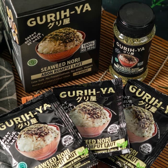 Gurih Ya Seaweed Nori Seasoning (Abon Rumput Laut) Sachet 5.5gr Rasa Original / rumput laut / rumput laut tabur / gurih ya sachet original / sachet nori pedas / gurihya rumput laut dan ikan bonito / gurihya aonori cheese seaweed