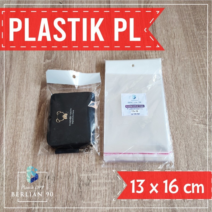 Plastik Display 13x16 cm Bungkus Aksesoris Gantung Tebal 30 Micron