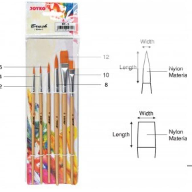 

Ed6Code 1 SET KUAS LUKIS BAHAN NYLON UNTUK CAT ACRYLIC(masakini)J2M9