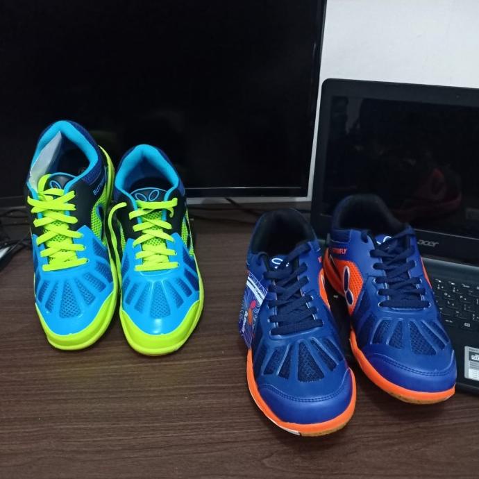 Sepatu Tenis Meja Pria, Butterfly Lezoline Sonic, Hijau Muda.