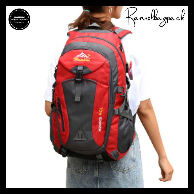 Tas Ransel Backpack Punggung Pria Wanita Cewek Cowok Travel Camping Kerja Hiking Gunung Mudik Besar Anti Air Pria Wanita Cewek Cowok Laki Laki Perempuan