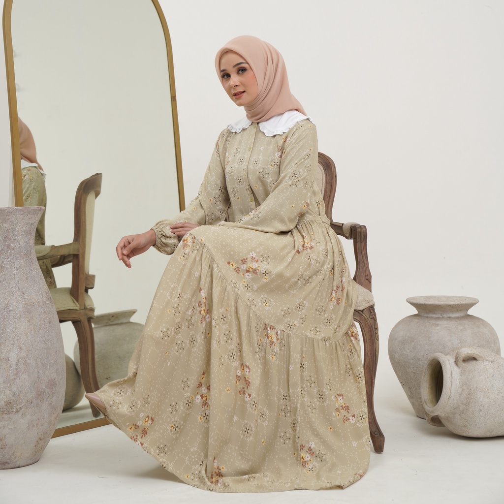 SONYA VINTAGE DRESS RAYON PREMIUM LONG DRESS BUSUI RAYON VISCOSE