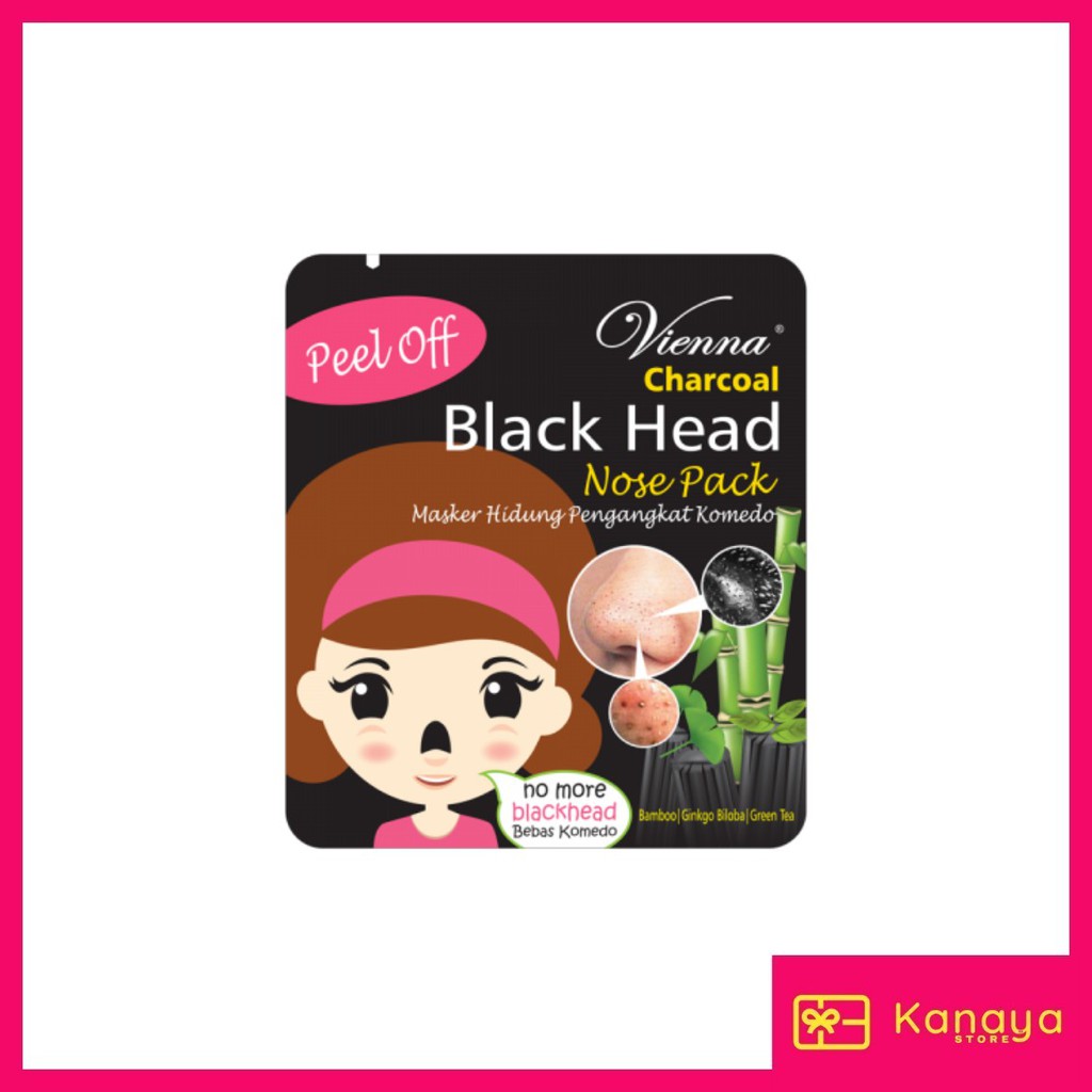 (BISA COD) Vienna Charcoal Blackhead Nose Pack