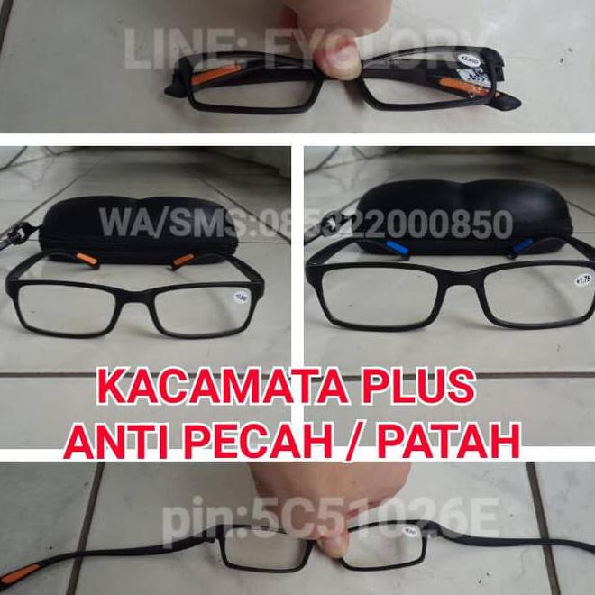 Kacamata Baca Plus (Anti Patah Dan Pecah)