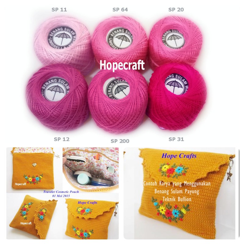 Benang Sulam / Benang Sulam Cap Payung / Embroidery yarn