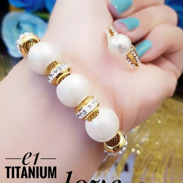 Titanium gelang dan cincin 2251k