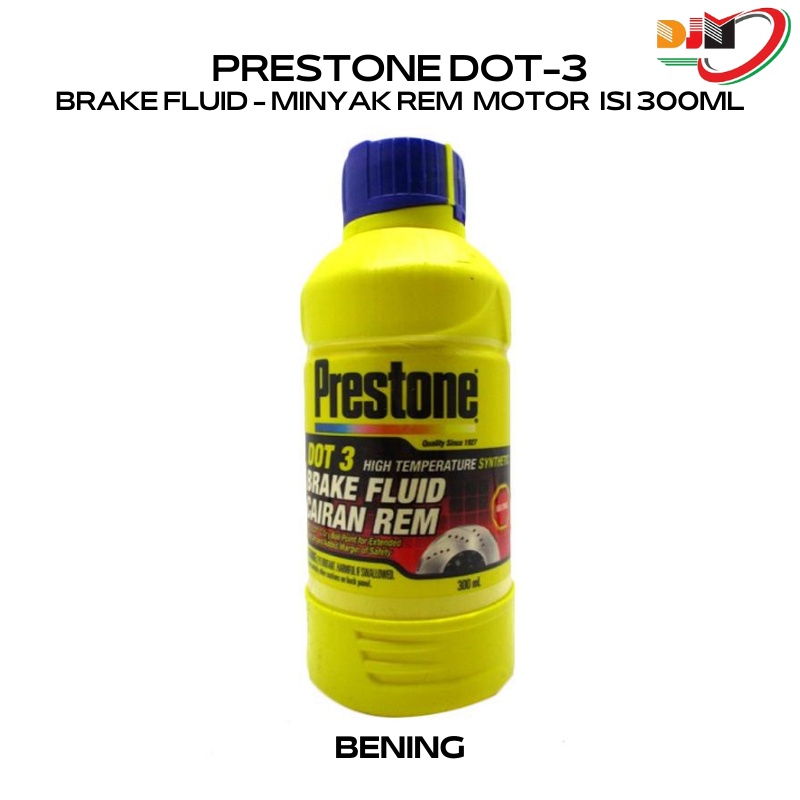 PRESTONE DOT-3 Synthetic Minyak Rem Brake Fluid Cairan Rem 300ml Original Merah Clear