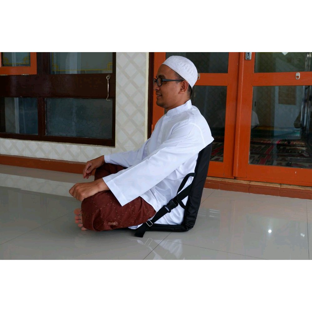 Kursi lesehan lipat tenteng senderan - kursi haji- ibu menyusui- mancing- kursi lesehan-kursi laptop
