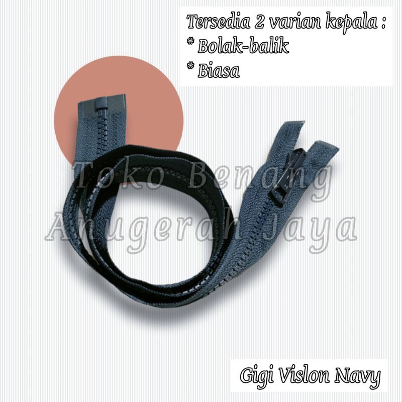 Resleting Jaket Vislon Navy 70 cm
