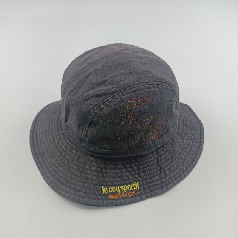 topi bucket hat le coq sportif second bekas