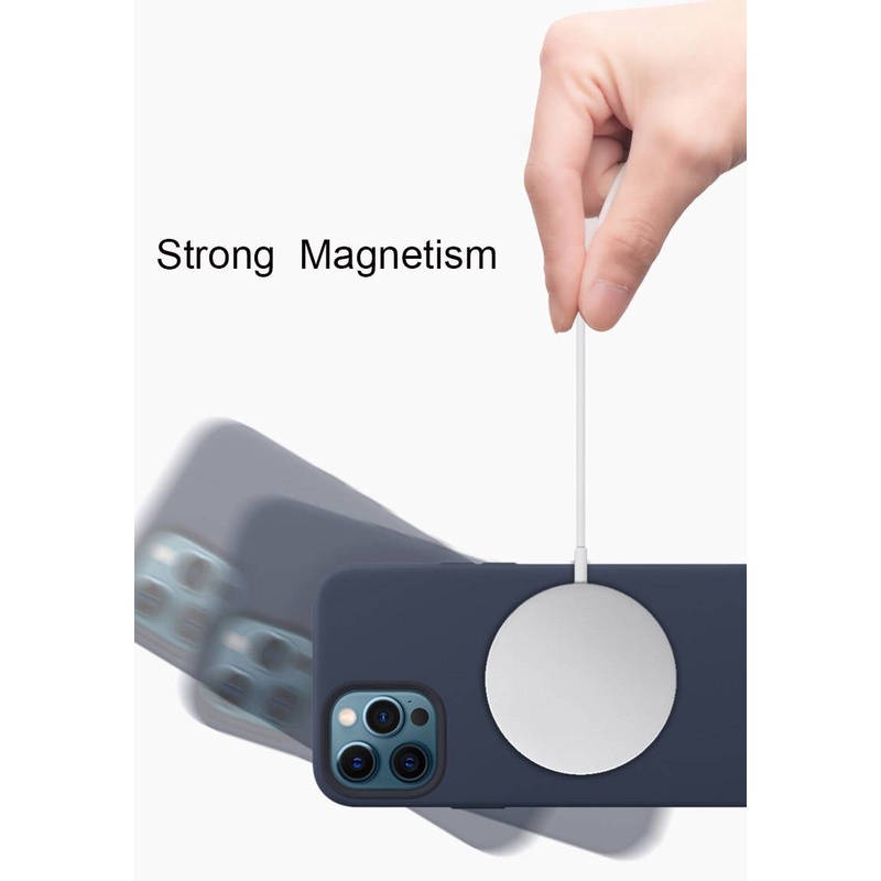 Casing Silikon Magnetik Wireless Charging Untuk IPhone 12 13 Pro Max