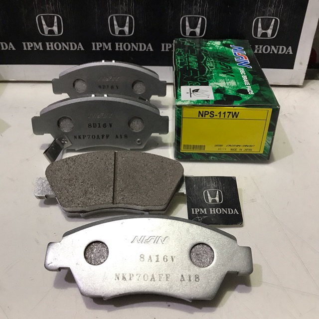 NP0 / NPS 117 Nissin Brake Pad Kampas Rem Depan Honda Freed Jazz Rs GE8 GK5 City GM2 GM6 Mobilio Civic Ferio Es VTIS Century Stream 1700cc