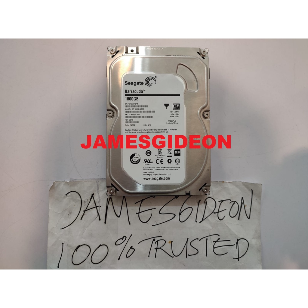 RUSAK HARDISK HDD SEAGATE BARRACUDA 1TB 3.5 INCH