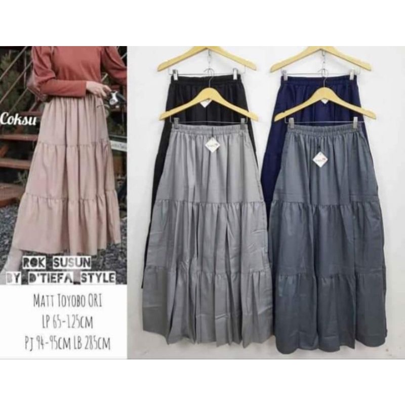 ROK CANDA SKRIT // BISA COD // ROK SUSUN BAHAN ITYCREP PREMIUM REALPICT