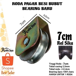  roda  bubut besi as roda  pintu  gerbang  kwalitas super 