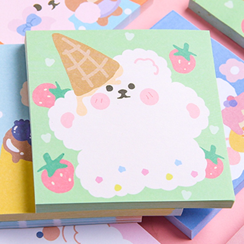 80 Sheets Mini Cute Sticky Note Student Cartoon Memo Message Notepad