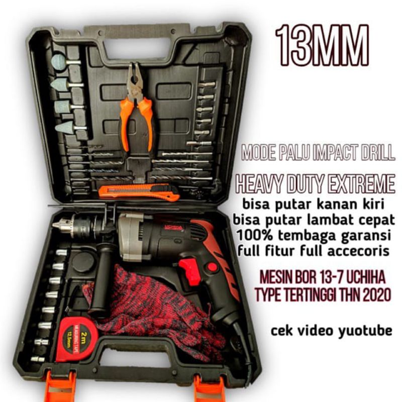 Mesin Bor Drill Bor Beton Bor Besi Bor Kayu UCHIHA Seri 13-7