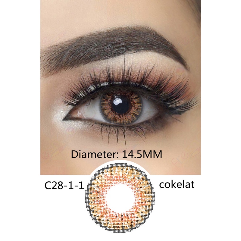 (COD)1 pasang lensa kontak berwarna diameter 16 MM lensa kontak per tahun soflens softlens soplen murah soplen murah