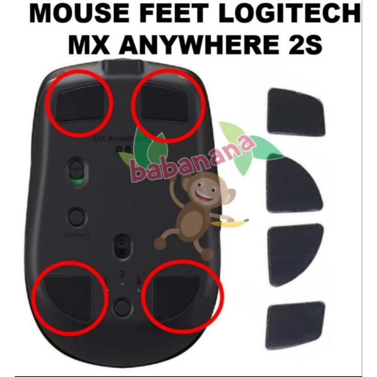 Mouse feet Logitech MX ANYWHERE 2S alas rubber replacement pengganti