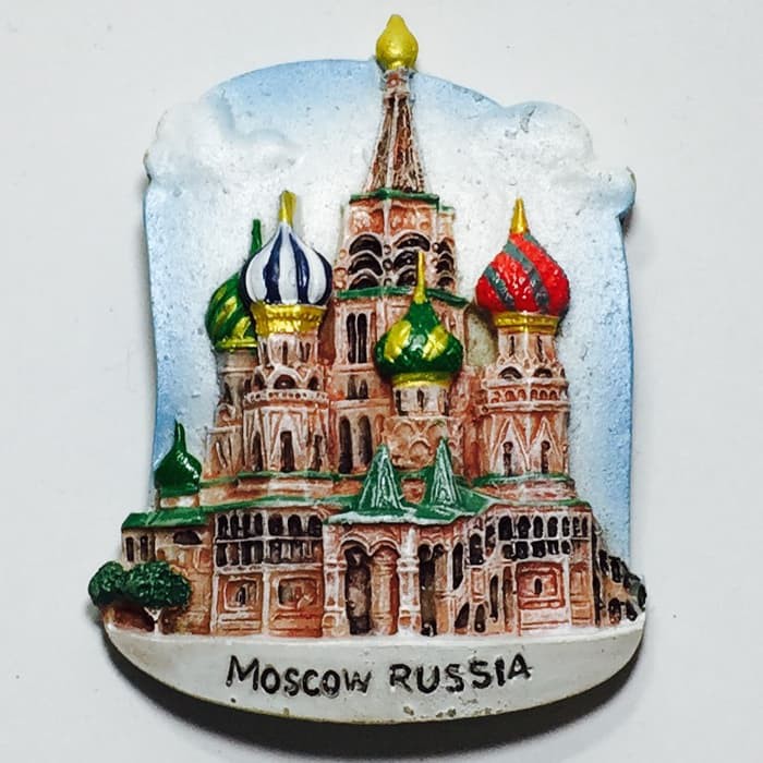 Souvenir Mancanegara Russia #2 Gantungan Magnet Kulkas Moscow Russia