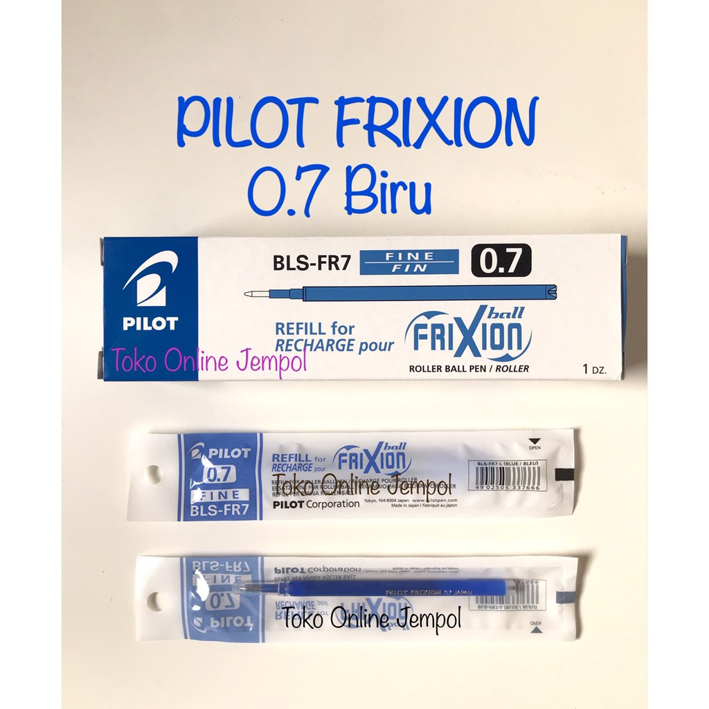 

ATK0747PL refill 0.7 BIRU Frixion Pilot Pulpen isi ulang BLS-FR7 0,7 balpoint pena ballpoint Blue