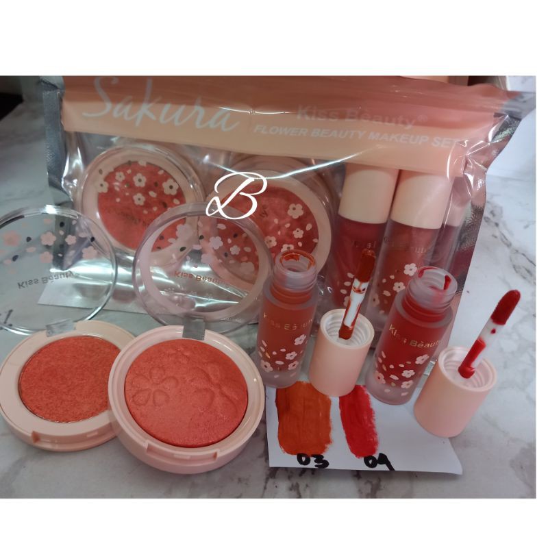 MAKE UP SET 4IN 1 KISS BEAUTY SAKURA NO.83290-03