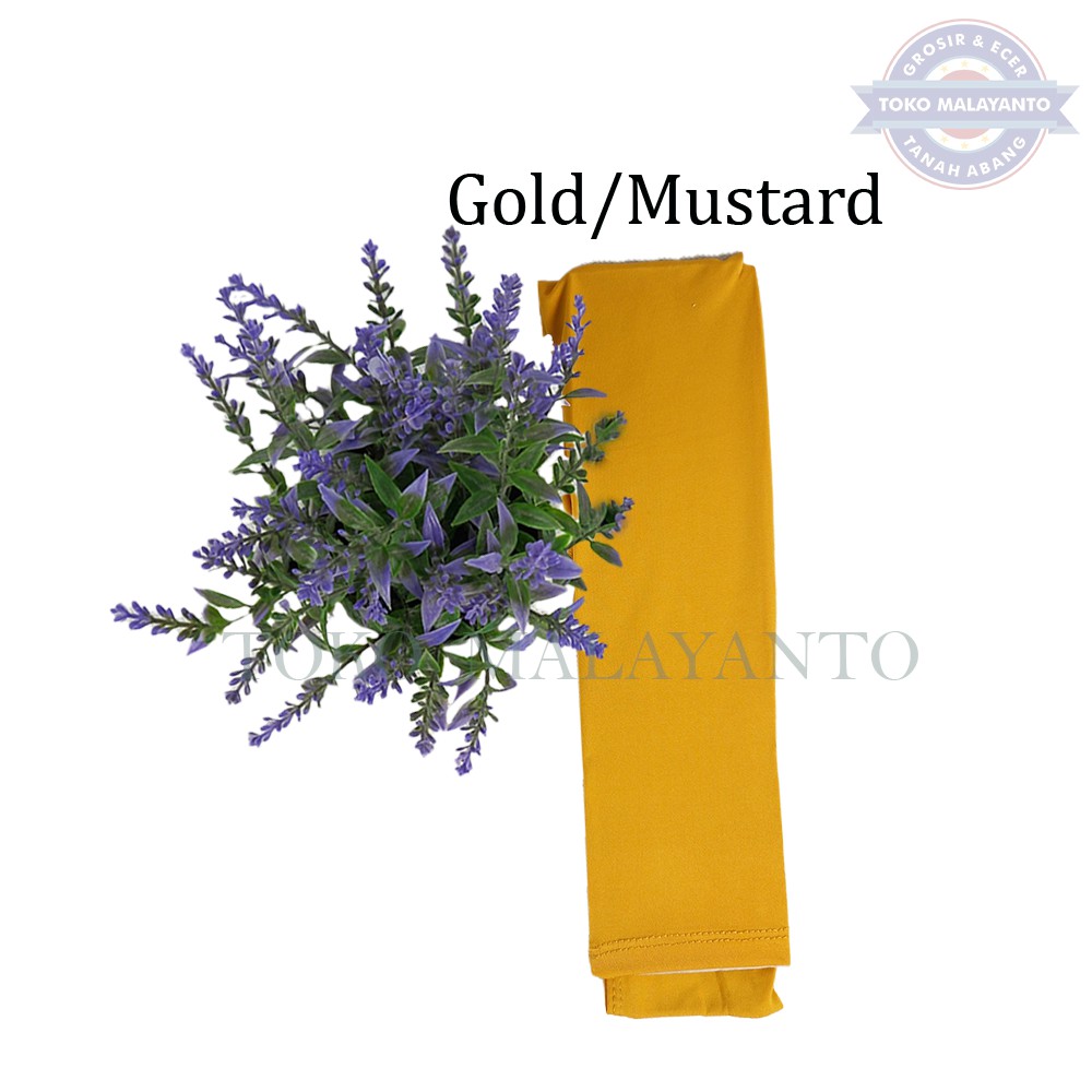 MANSET TANGAN DAN MANSET TANGAN JEMPOL  Pria dan Wanita/Fingerless/Handshock Jempol Polos Bahan KAOS-Gold/Kunyit