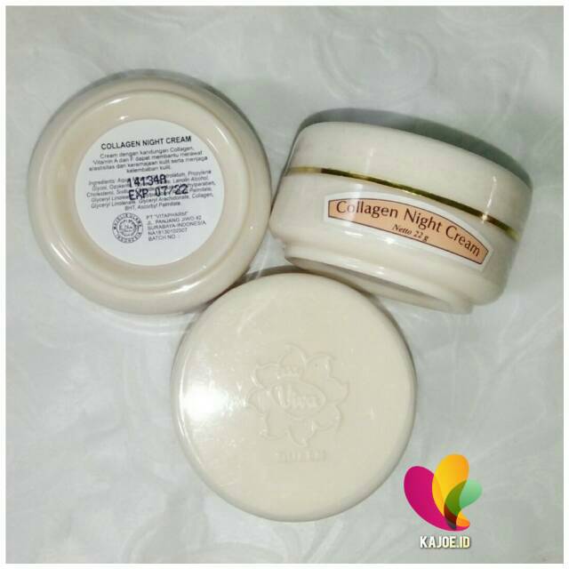 Original Collagen Night Cream By Viva Cosmetics Pelembab Perawatan Wajah Shopee Indonesia