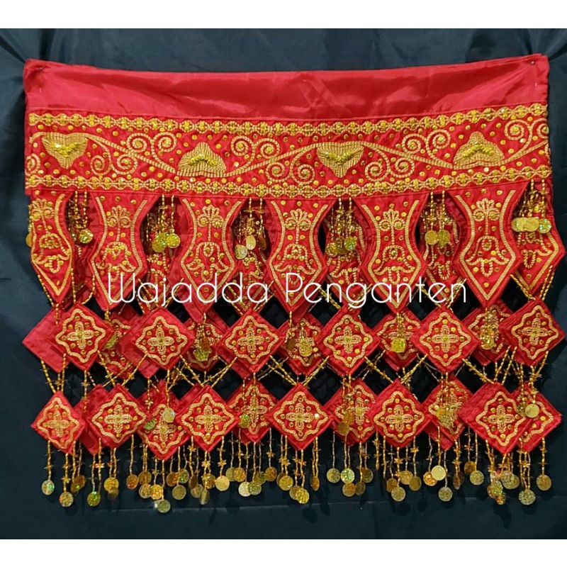 ONDAS CINCANG DEKORASI PELAMINAN REPLIKA BENANG EMAS