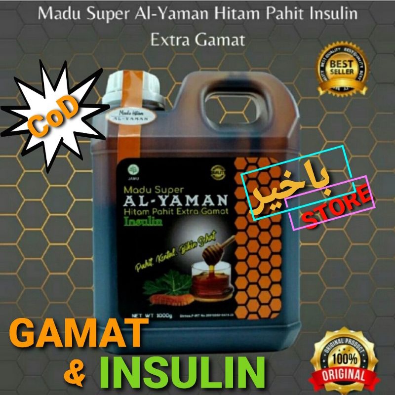 

madu super hitam pahit al yaman plus extra gamat dan insulin