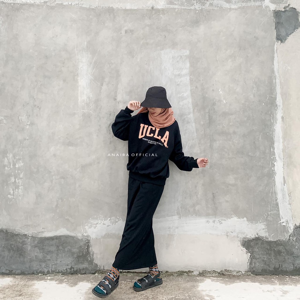 ANAIRA BEAR SWEATER SWITER SWETER OVERSIZE PRIA WANITA OVERSIZE CREWNECK BASIC