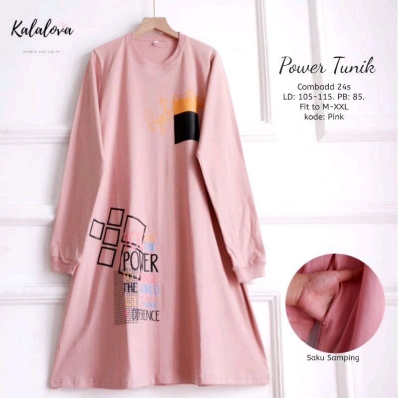 Tunik Bahan Kaos Terbaru Jumbo Import Muslim. Tunik kekinian original by Kalalova. Power Tunik LD
