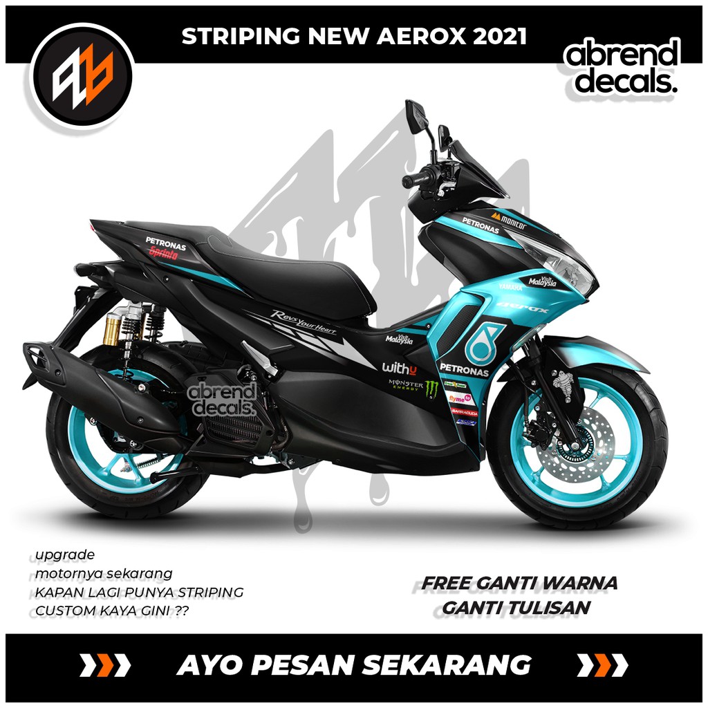 STRIPING AEROX NEW 2021 PETRONAS / STIKER AEROX 2021 / STIKER PETRONAS / STRIPING AEROX NEW
