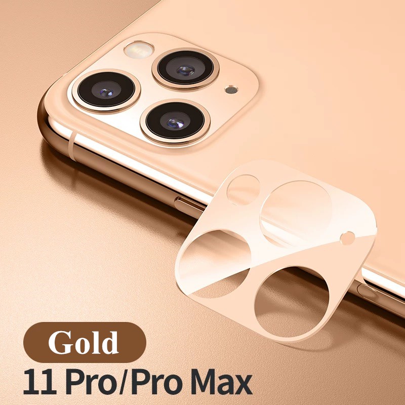 Film pelindung warna kaca lensa resmi yang sama untuk pelindung kamera iPhone 11 Pro Max