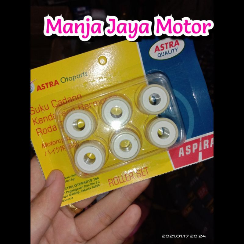 roller aspira untuk motor vario 125/110/150/beat  f1/beat pop/beat street/beat new esp/beat karbu/beat pop/beat street/beat esp/Scoopy esp/f1/karbu/spacy karbu/f1/dll