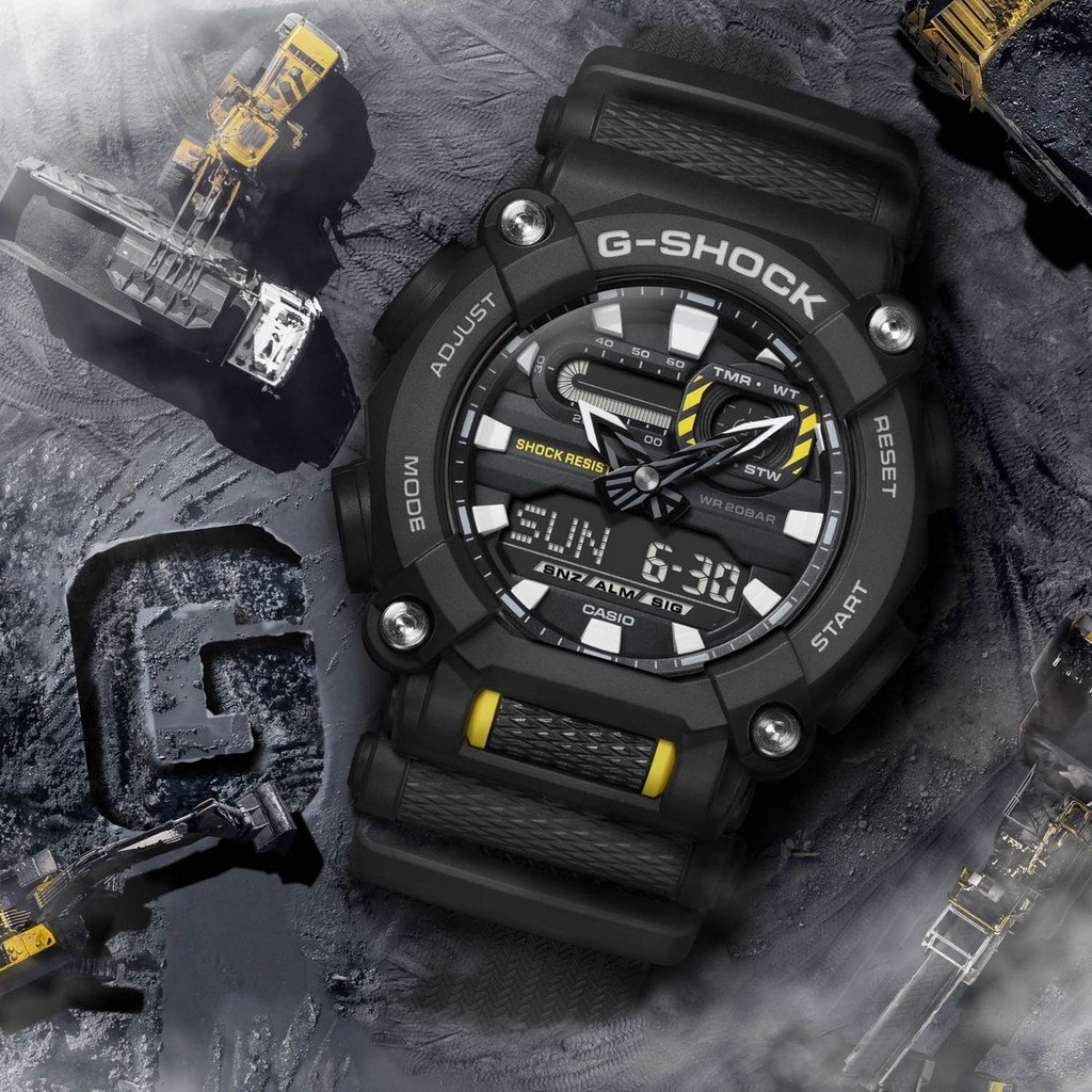Jam Pria Casio G-SHOCK GA-900 1A Full Black Rubber Ori Bm Fullset
