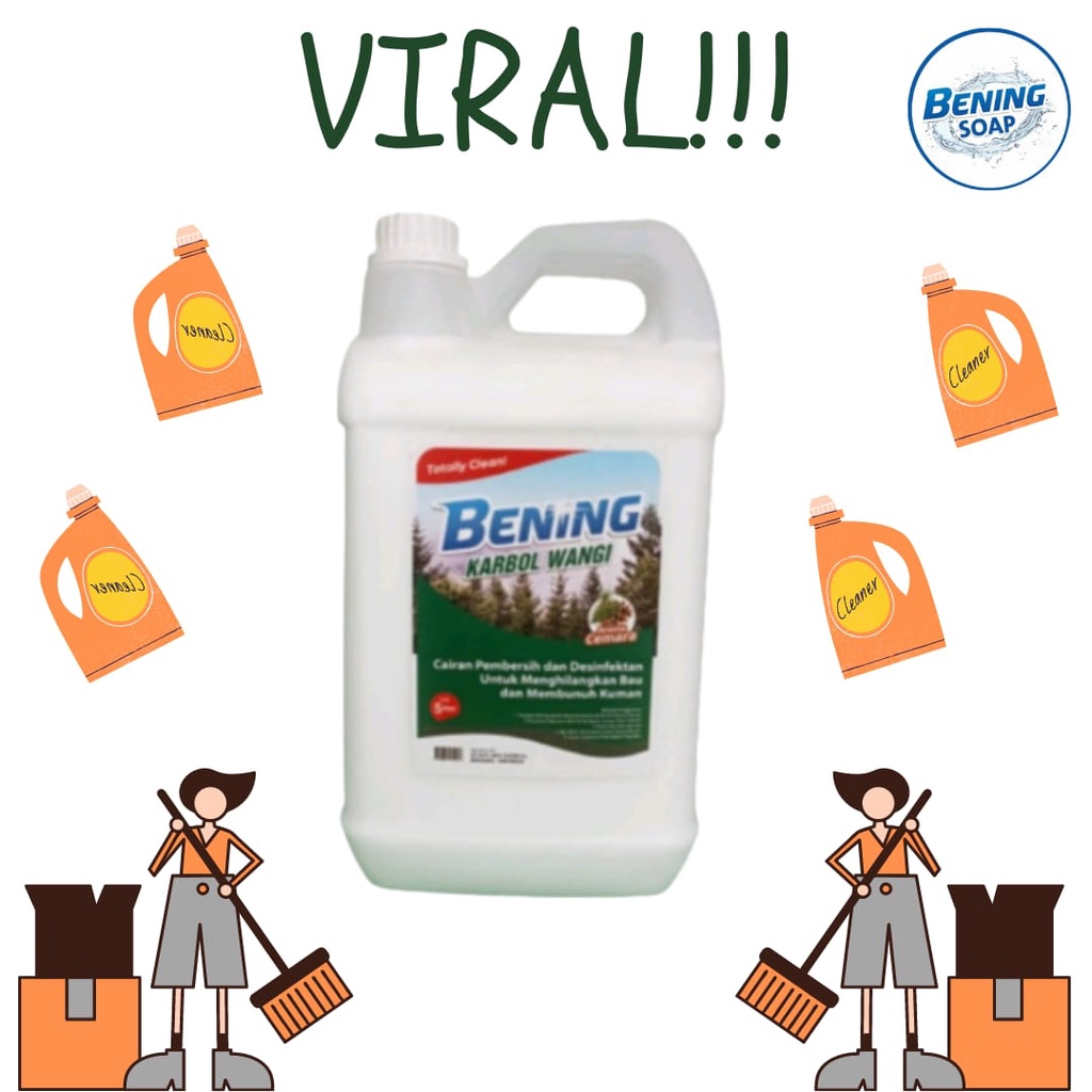 Cairan Karbol Pewangi Kamar Mandi Bandung, Wangi Cemara 5 liter, Karbol Rumah Sakit Pembersih Lantai
