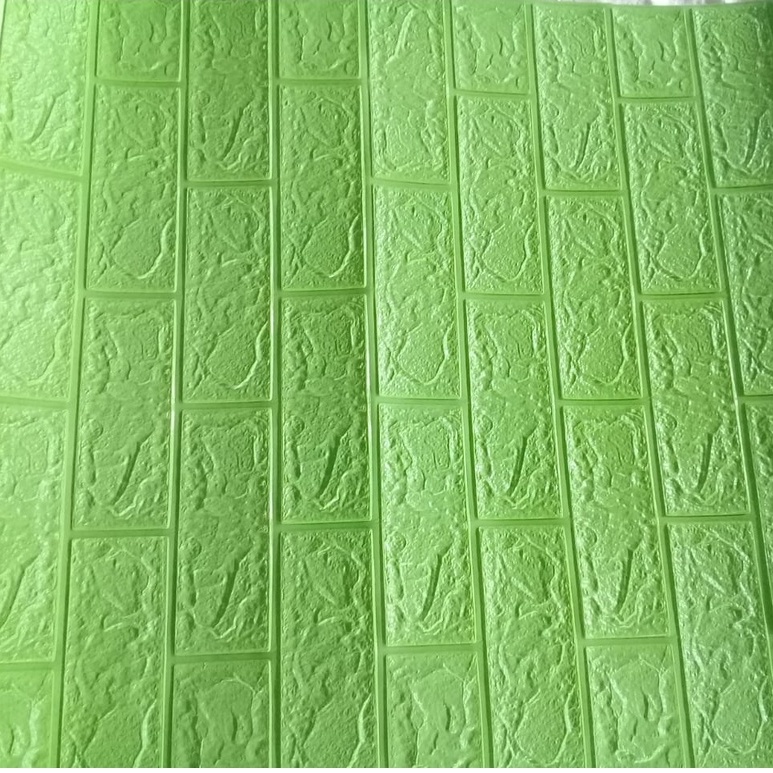 PROMO !! Bisa COD Wallpaper Sticker 3D Foam Anti Air Wallfoam Dinding Rumah Berkualitas(Seri A) Bata-HIJAU