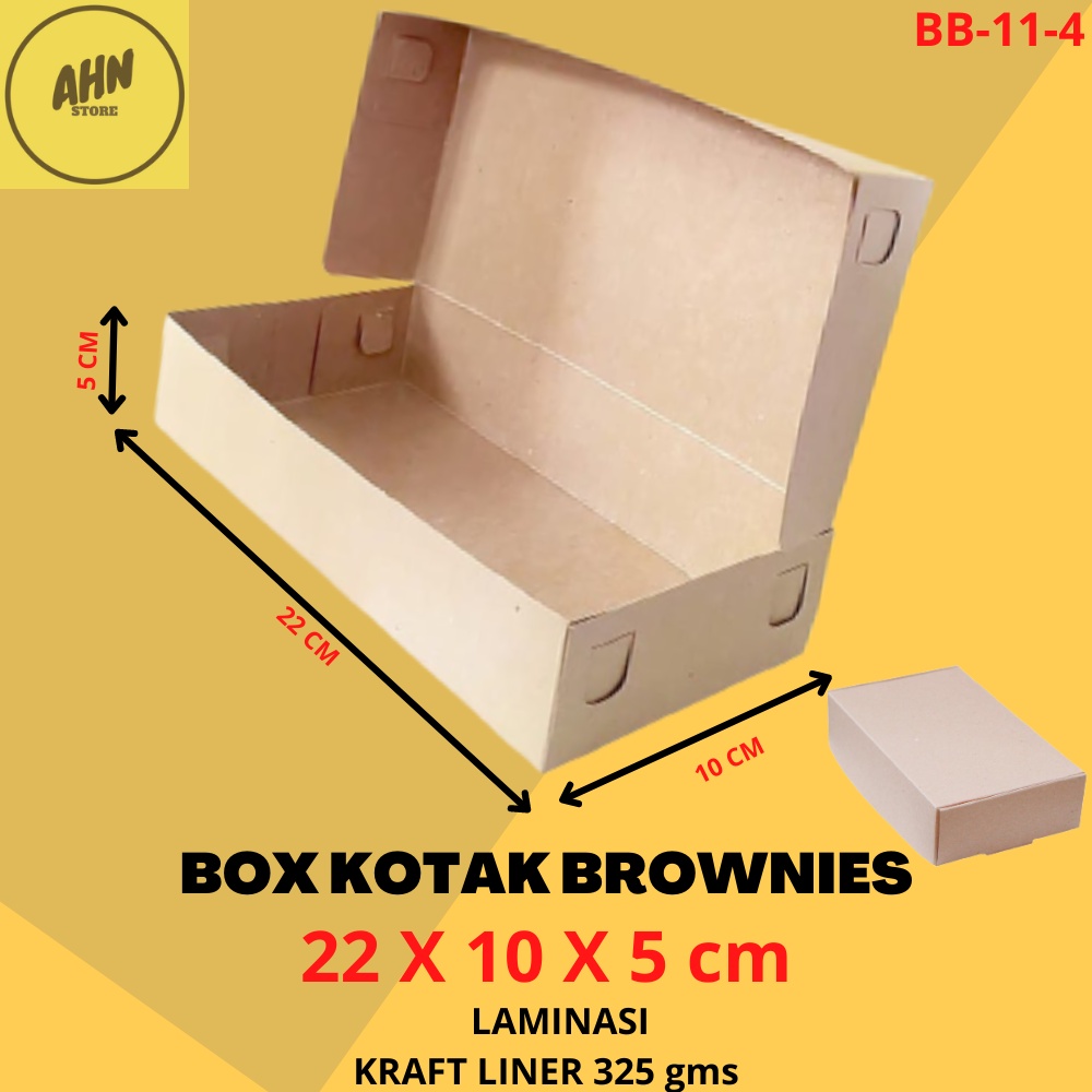 

KARDUS BOX BROWNIES KUE / DUS KOTAK BOX BROWNIS MARTABAK BOLU ROTI UKURAN 22x10x5 CM LAMINASI