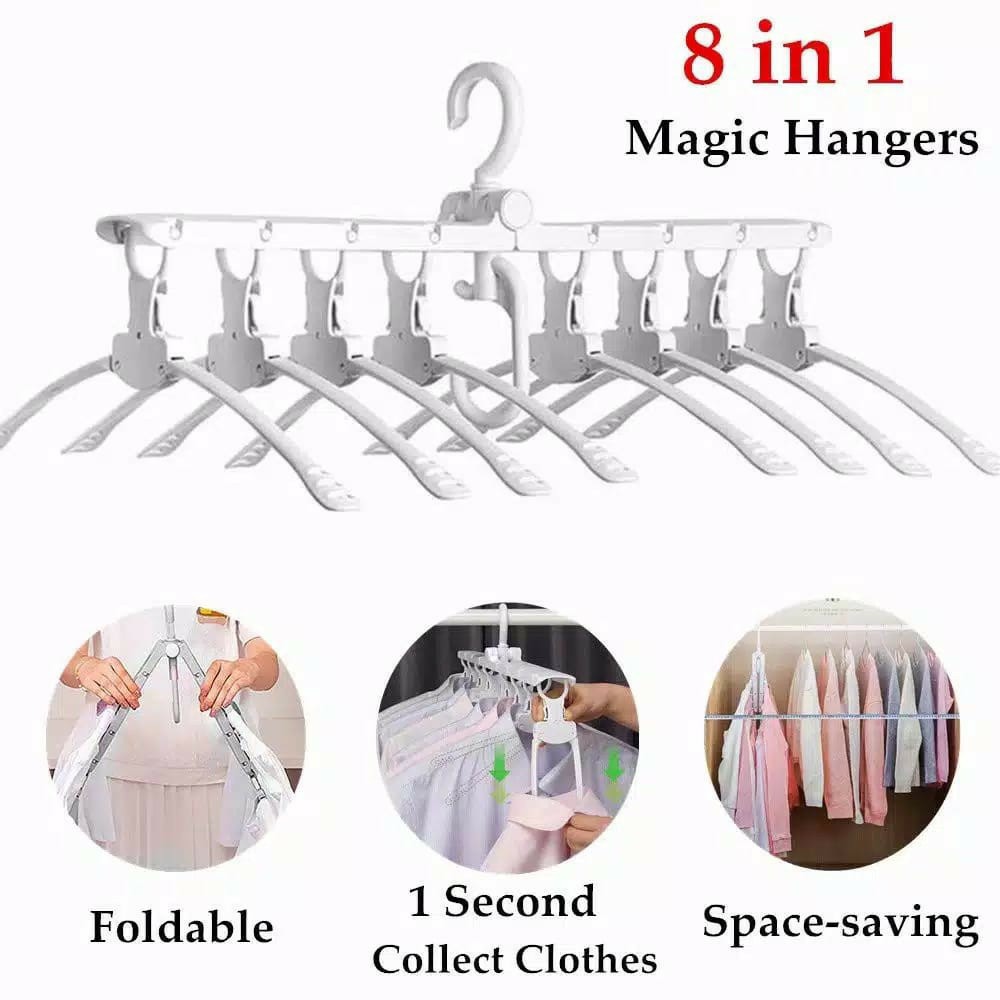 Gantungan Baju Lipat Plastik/Foldable Cloth Hanger Wardrobe plastic clothes rack