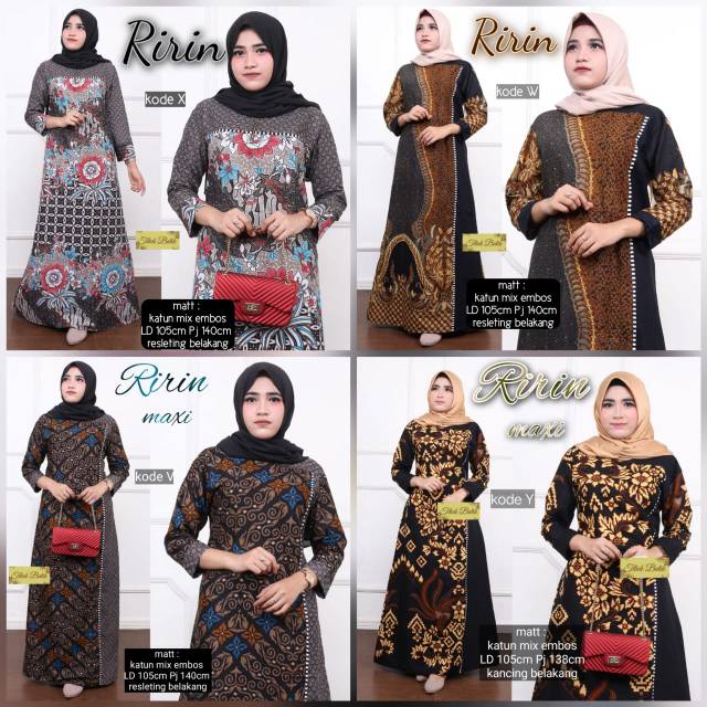 Ririn Maxi. Gamis batik.