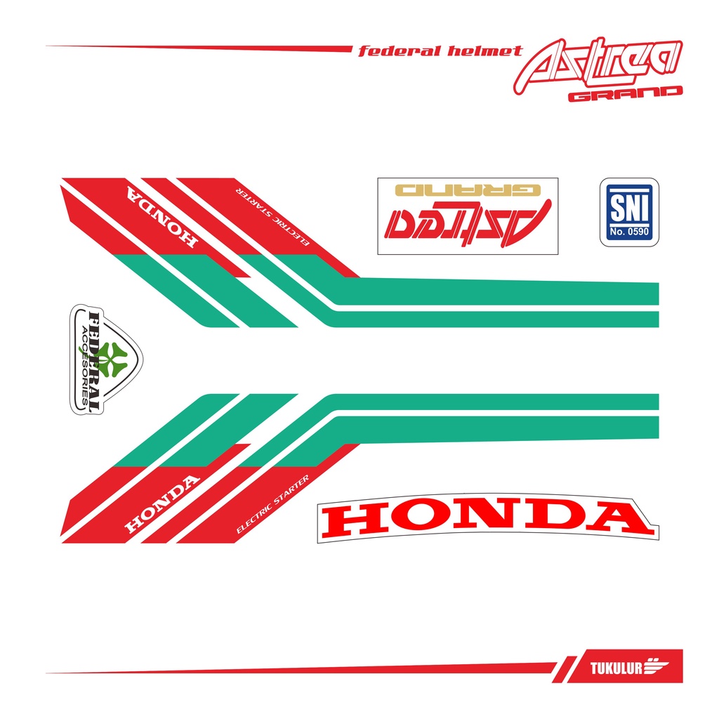 STIKER HELM HONDA ASTREA GRAND BULUS AMPAL RETRO CB GL C70 PRIMA STAR