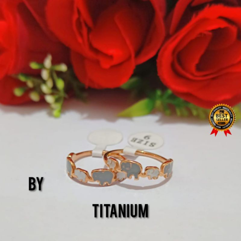 CINCIN TITANIUM PRIA WANITA 1pcs MOTIF PILIHAN ANTI KARAT BAHAN BERKUALITAS