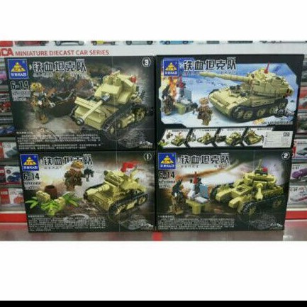 Mainan Lego Tank Baja 4pcs